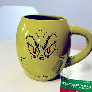 Brand New! Sleigh Bell Bistro Grinch Mug 18 oz